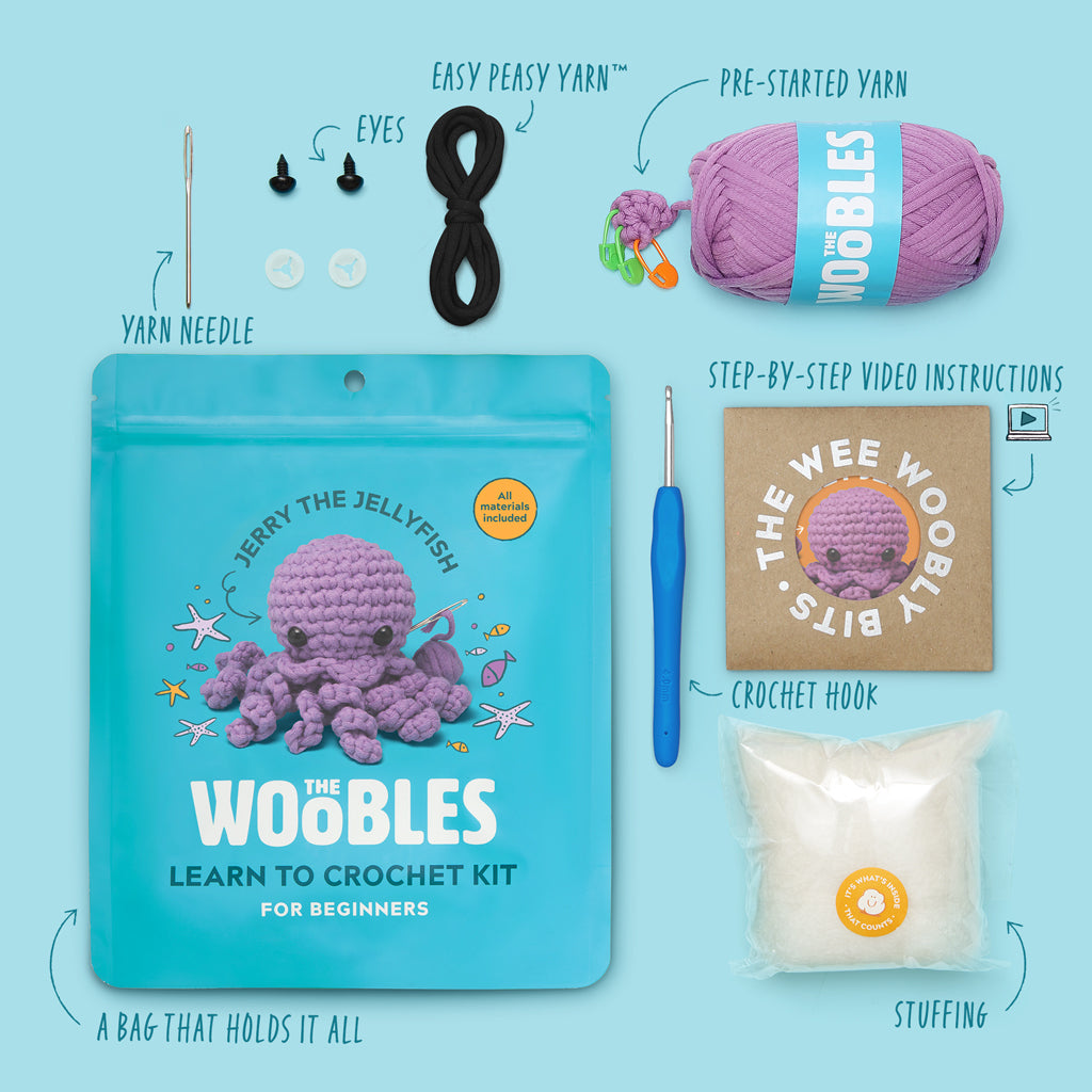 Alternative view of Jerry the Jellyfish Crochet Kit