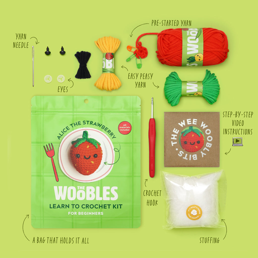 Alternative view of Alice the Strawberry Crochet Kit