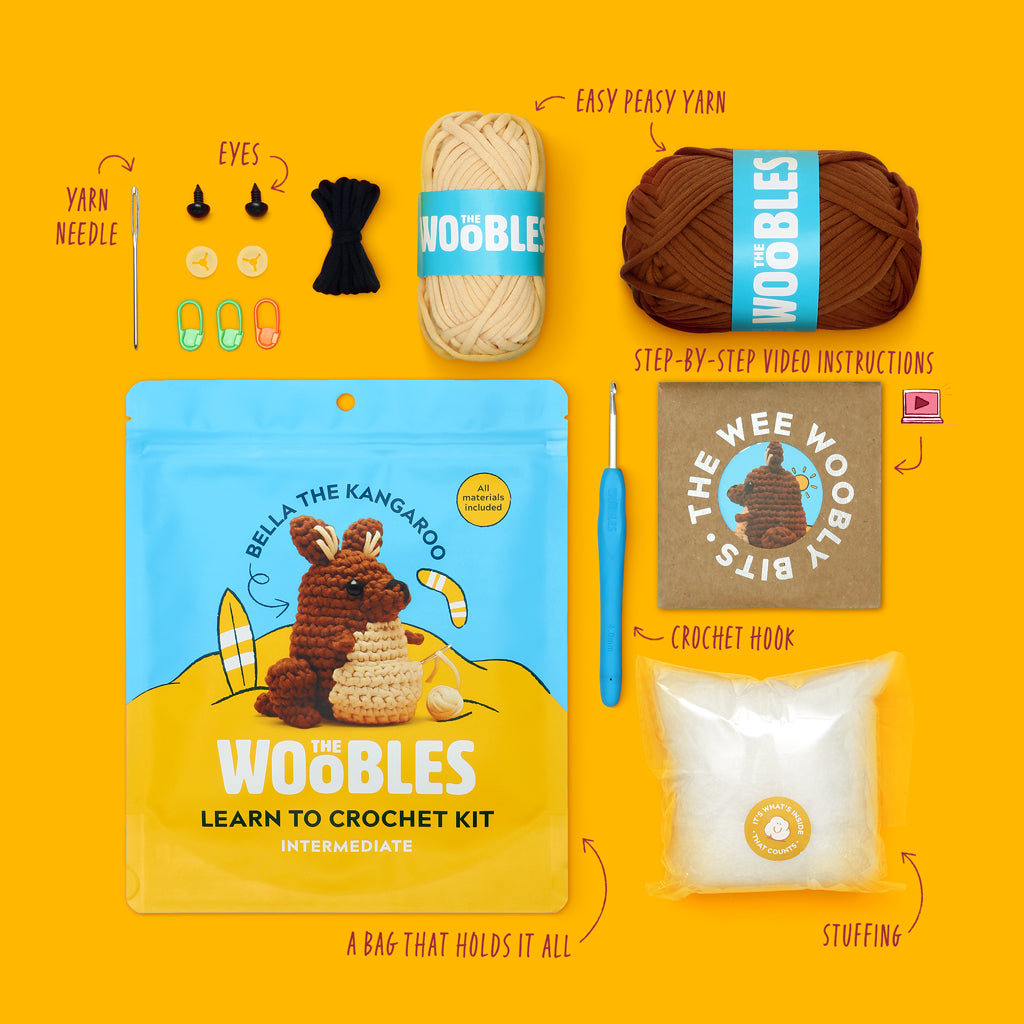 Alternative view of Bella the Kangaroo Crochet Kit