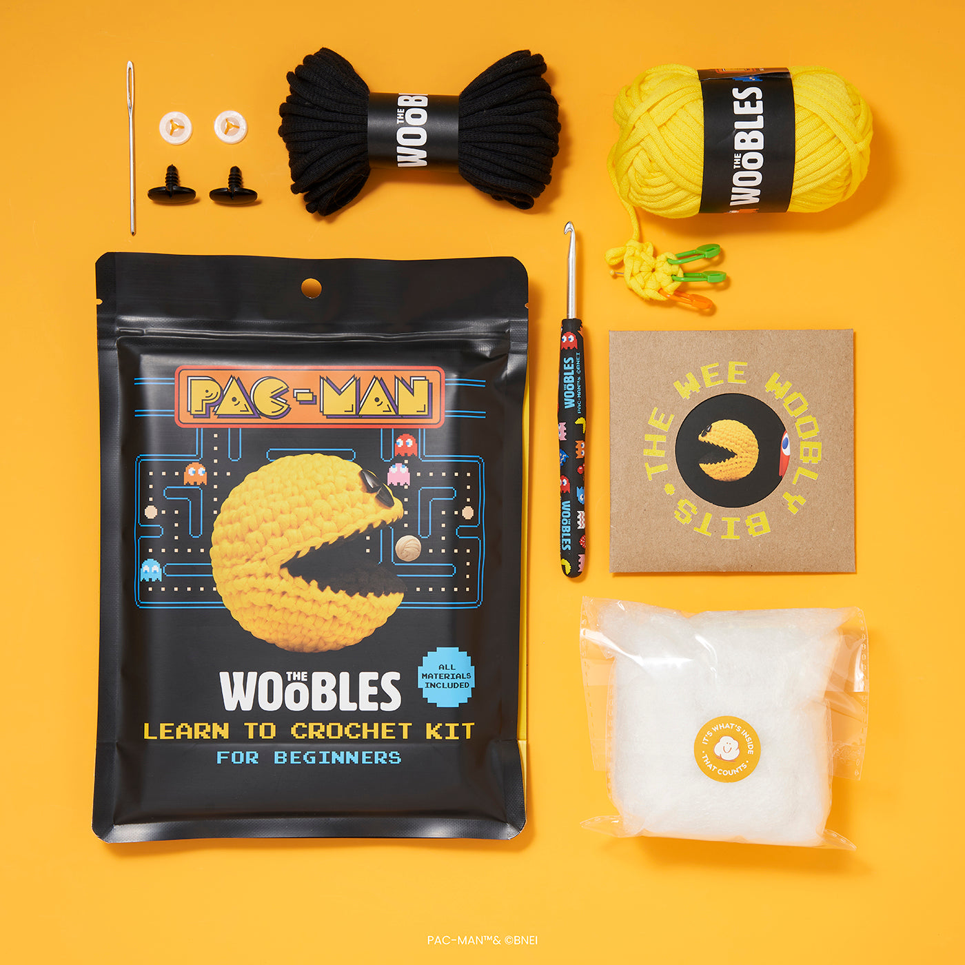 Alternative view of PAC-MAN Crochet Kit