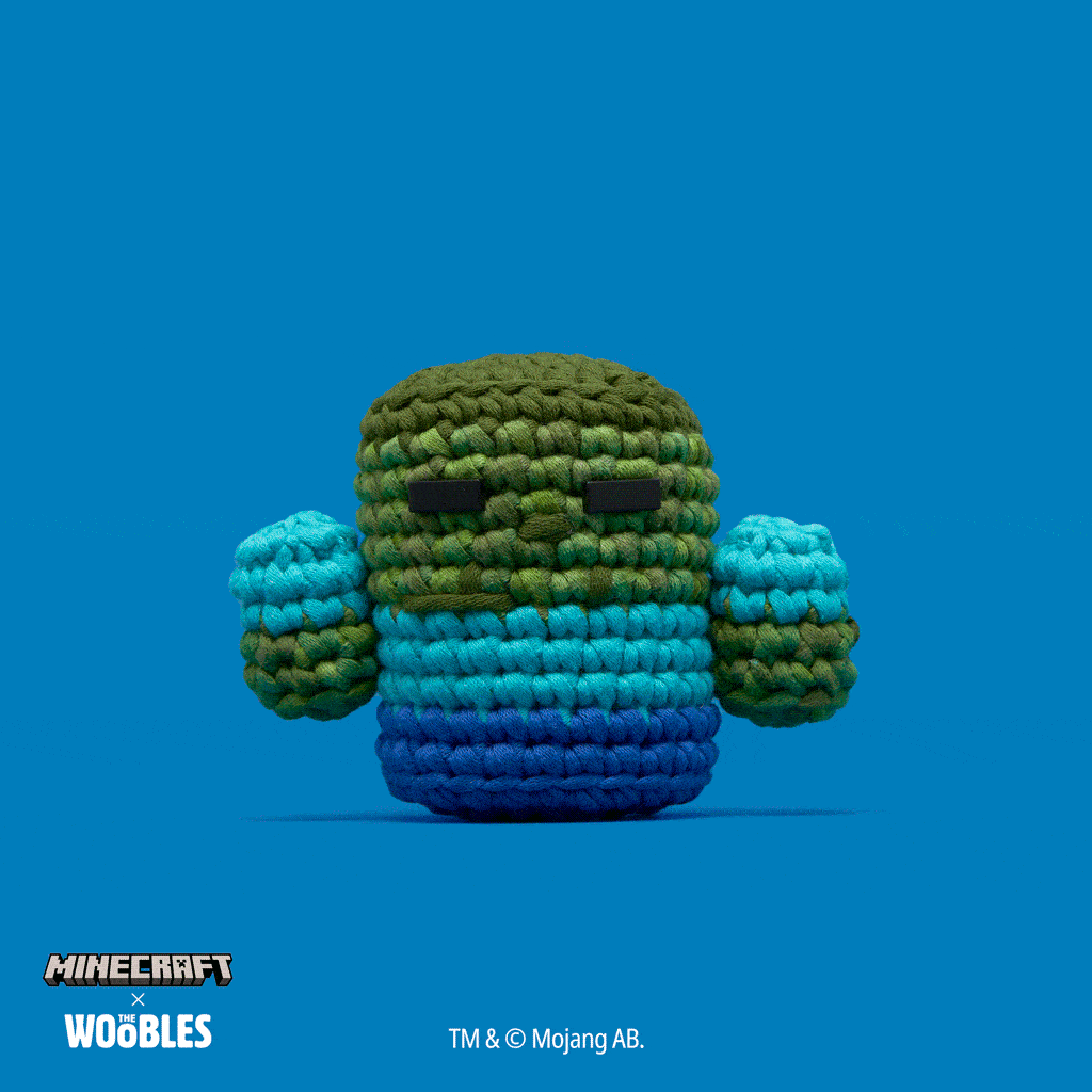 Alternative view of Minecraft Zombie Crochet Kit