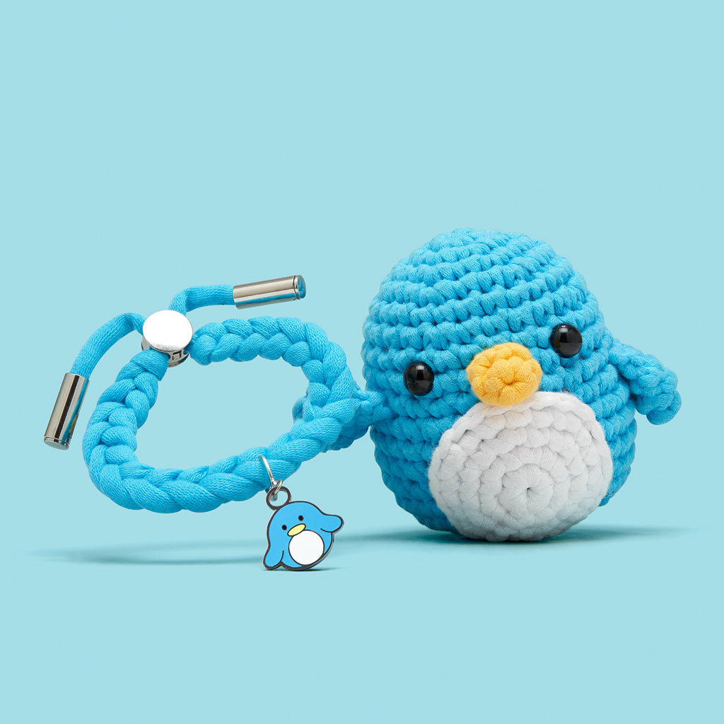 Pierre the Penguin Crochet Kit with Free Charm Bracelet Kit
